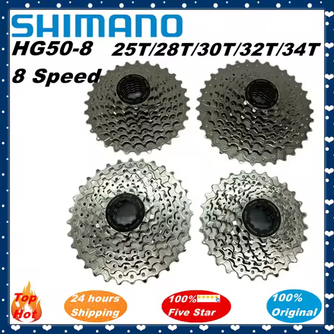 SHIMANO CLARIS - 8-Speed Road Cassette Sprocket CS-HG50-8 1-28T, 11-30T, 11-32T, 12-25T 11-34T - HYP