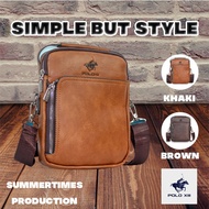 SLING BAG POLO XIII-5021 (READY STOCK) ORIGINAL LEATHER, BEG SANDANG LELAKI JENIS KULIT, BEG CASUAL