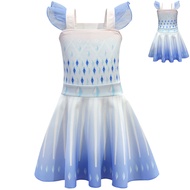 {Sweet Baby} Girls White Sundress Frozen Costume For Kids Party Birthday Halloween Christmas Baby Girl Cartoon Dress For  4-10 yrs