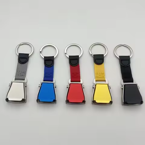 Keyes Airplane Airline Small Aviation Gifts Seat Belt Mini Safety Seatbelt Plane Buckle Keychain Str