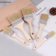 [CARDA] 3pcs Paint Brush Wooden Handle BBQ Brush Soft Hair Painting Brushes For Wall And Furniture P