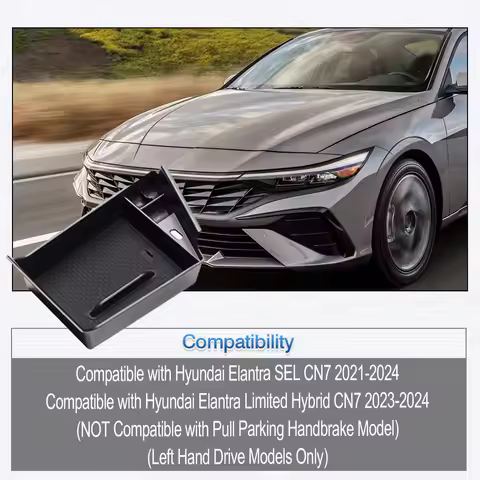 Car Center Console Organizer Tray with Rubber Cushions For Hyundai Elantra SEL CN7 2021-2024 Limited