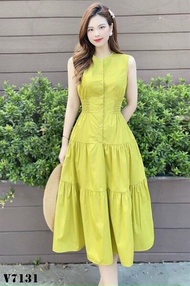 [Hoàn tiền 20%] [Voucher 50k Freeship Max 0 đồng toàn quốc] Đầm maxi xòe cổ tròn cọc tay đầm maxi ti