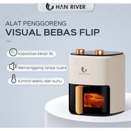 HAN RIVER Air Fryer 8L air fryer manual timer multifunction low watt 650W visual oil-free air fryer 