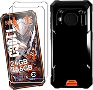 HuiYouMY Mobile Phone Case Compatible with Blackview BV6200/BV6200 Pro/BV6200 Plus Case Black with 2