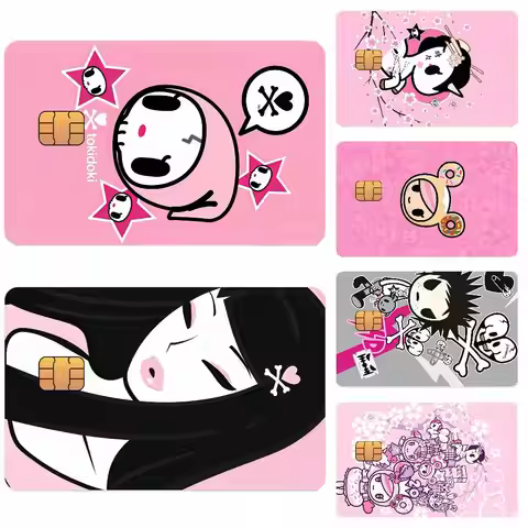 Art Cute T-Tokidoki Card Stickers for Bank Access Protective Waterproof Film Cover Sticker Surprise 