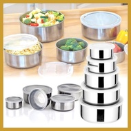 [HS] 5-Layer Multipurpose Stainless Steel Food Container 1 Set of 5 Fresh Box 5 Sizes Model