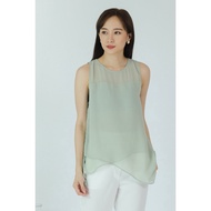 MMRS. Garb - Aoife Asymmetric Hem Top - Sage