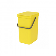 brabantia - 比利時製造 12L 掛牆式手提回收垃圾桶 (檸檬黃) 1097-68 35 x 25 x 20cm 廚房 | 廁所 | 辦公室 垃圾桶