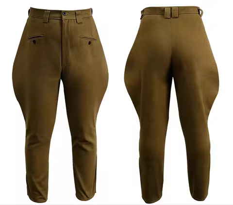 Soviet Union Riding Breeches Brown Man Trouser Spring Vintage Pants