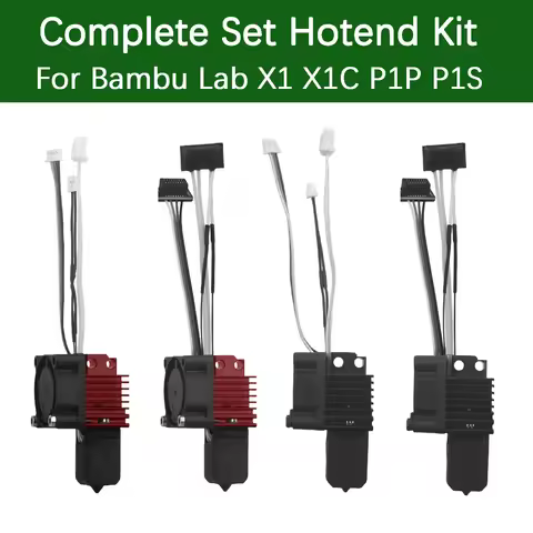 Complete Hotend Assembly Hotend For Bambu Lab X1 X1C P1P P1S with Fan Upgrade 2.0 with Nozzle Comple