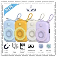 WIWU Wi-P041 Small Snail 9600mAh Power Bank Magnetic Phone Wireless Charger with Type-C Cable