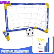 JAVIER Kids Soccer Goal, with Inflatable Pump Foldable Soccer Goal Post Net Set, Easy Installation w