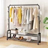 Black Simple Clothes Drying Rack Single Pole Indoor Clothes Rack Balcony Clothes Drying Rack