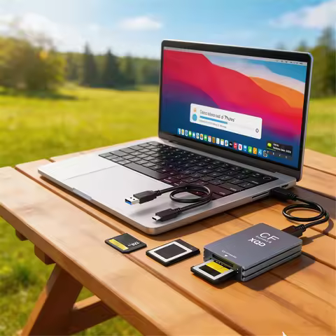 10Gbps XQD/SD Memory Card Reader Support Thunderbolt 3/4 Port Portable CF Express Card Reader for Fi