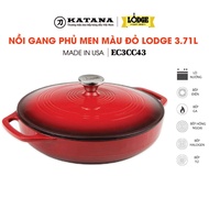 [Trả góp 0%]Nồi gang phủ gốm màu đỏ Lodge cao cấp 3.71L nhập khẩu từ Mỹ - Bảo hành chính hãng EC3CC4