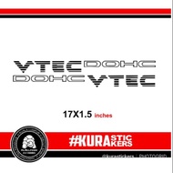 1SET  HONDA I VTEC DOHC CAR STICKER SIDE DOOR CITY CIVIC ACCROD JAZZ CRV CRZ HRV FIT GM6 FK8 FC FB F
