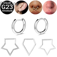 Bodyace G23 Titanium Earring 1 Pc 16G/18G Nose Ring Crystal Ear Piercing Helix Earring Star Septum R