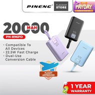 [NEW] Pineng PN-896PD 22.5W 20000mAh Portable Powerbank w/ Fast Charge Detachable Cables PN896
