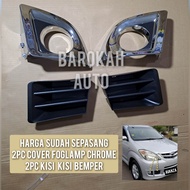 cover ring chrome dan kisi kisi bemper avanza vvti 2008 sampai 2011 type g