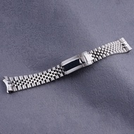 For Casio MDV-106 MDV-106B 22mm watchband strap 316L Steel Solid Curved End Screw Links Oyster Clasp Jubilee Bracelet Strap