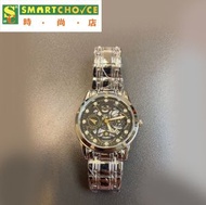 Oruss-鏤空銀黑面石英錶