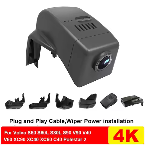 4K HD WiFi Dash Cam, Plug and Play Car DVR OEM For Volvo S60 S60L S80L S90 V90 V40 V60 XC90 XC40 XC6