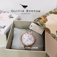 Olivia Burton 兔兔手錶 Bunny 女裝錶 Women Watch 34mm 花花錶面 櫻花兔仔錶面 全新 皮錶帶 皮帶錶 玫瑰金 leather watch 文青風 女朋友禮物 生日禮