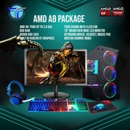 GAMING COMPUTER PACKAGE | AMD A8 - 7680 | 8GB RAM 500GB HDD | KEYTECH T850 CASE | 19" LCD MONITOR | 