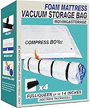 Queen Size Mattress Vacuum Bag for Memory Foam/Latex Mattress Upto 14 Inch, Moving Shipping and Storage, Waterproof and Airtight with 4 Adjustable Straps