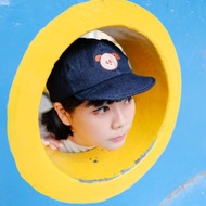 雙面刺繡 丹寧牛仔棒球帽 / 狗狗吃骨頭