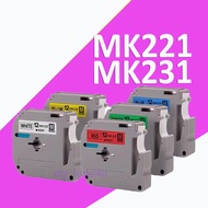 12mm MK Series MK Label Tape Cartridge 12mm x 8m Black on White M-K231 MK231 MK 231 for PT-80 PT-70 