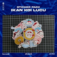 COD COD COD COD✨ Cute Koi Fish Sticker Pack for Suitcase Laptop Skateboard