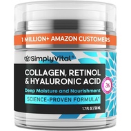SimplyVitalFaceMoisturizerRetinolCollagenHyaluronicAcid1.7oz|Anti-Aging,MoisturizerFaceforWomen&Men,