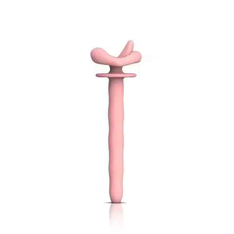 New Silicone Tongue Shaped Hollow Eyebar with Chastity Lock Accessories, Catheter for Men, SM Urethr