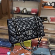 95%New Used Chanel Cf30 Jumbo Caviar Skin Black 黑色荔枝皮銀扣#香奈兒