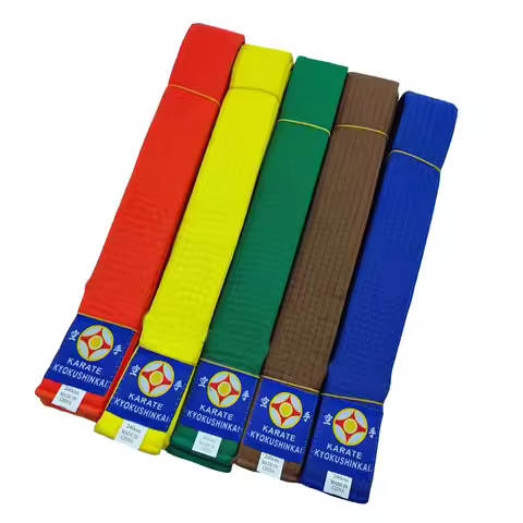 IKF Kyokushin Karate Belt High Quality Embroidery Colored Ranking Belts Martial Arts Karate Judo Tae