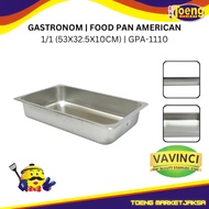 Gastronom 1/ 1 10 cm - Stainless Food Pan - AMERICAN STAINLESS VEGETABLE PLACE 1/1 (53X32.5X10CM) GP