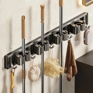 Mop and Broom Organizer Mop Holder Rack Mop Holder Wall Mounted Strong Broom Mop Holder Self With 5 