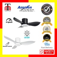 AeroAir AA335 35" / 46" / 52" Hugger Series Ceiling Fan with 24W Tri Tone LED