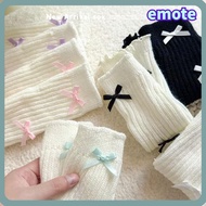 EMOTE Children's Sock Covers, Knitted Acrylic Knitted Sock,  Bow Warm Leg Socks