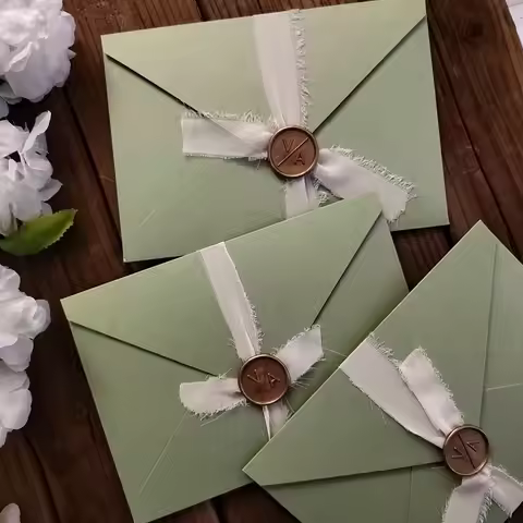 Sage Green Envelopes, Greenery, Eucalyptus, Spring Wedding Invitation Cards, Save the Date Cards, Fi