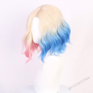 35cm Gradient Cosplay Wig - Enid Sinclair Bobo Style Short Hairpiece for Carnival