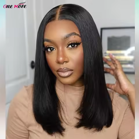 2x6 Straight Lace Bob Wig Human Hair 100% 250% Density Cut Bob Wig for Women Brazilian Hair