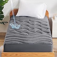 SLEEP ZONE Waterproof Mattress Pad Twin XL, Breathable Mattress Topper Quilted Fitted Cover Protecto