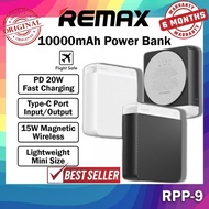 [CCC Certificate] Remax RPP-9 10000mAh Powerbank 15W Magnetic Wireless Powerbank 20W Fast Charging R