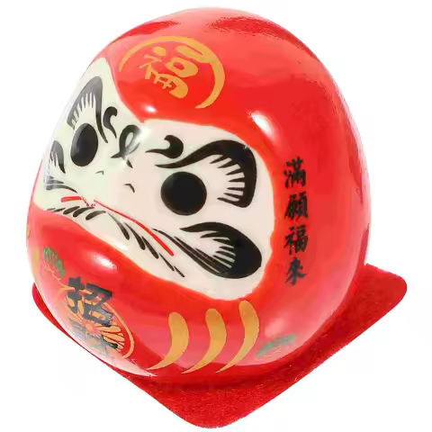 Japanese Daruma Statue Ceramic Daruma Figurine Desktop Daruma Ornament Car Decor