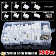 IRTJIFSSX 230Pcs 2.54mm Pitch Terminal, XH2.54 Male And Female Pin Connector, Housing Kit 2p 3p 4p 5