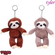TYLER Sloth Small Pendant, Stuffed Animals Simulation Plush Sloth Keychain, Kids Toy Keyring Soft Do