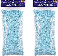 Beistle 59971-LB Tissue Confetti, 7.5 Quarts of Confetti in Package (Light Blue)